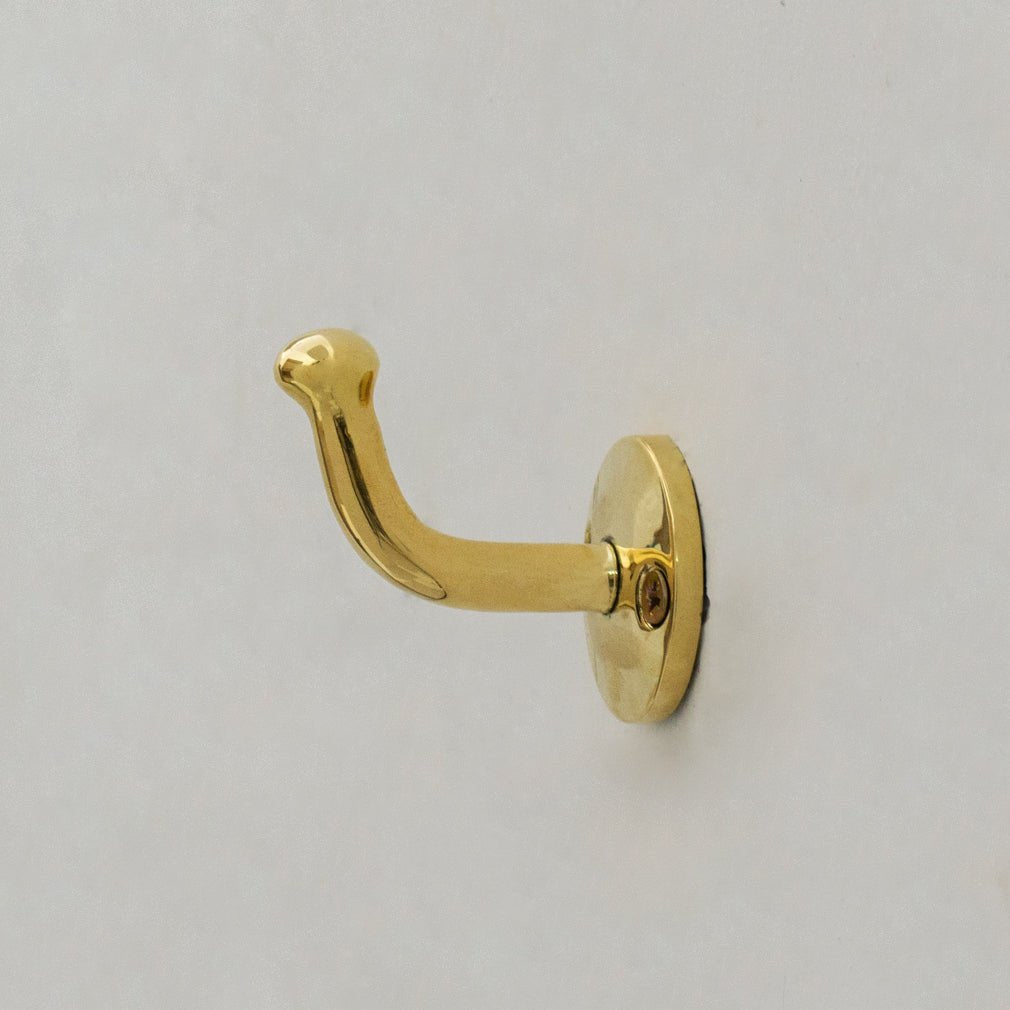 Solid Brass Single Hook, Coat Hook, Clothes Hook, Shower Hook, Towel Hanger - Insideast