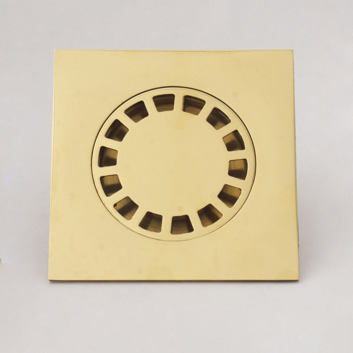 Solid Brass Square Floor Drain | Smooth Style | Unlacquered Shower Drain - Insideast