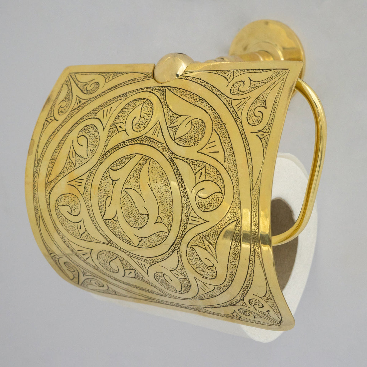 Solid Brass Toilet Paper Holder With Sliding Cover | Bathroom Tissue Holder - Insideast