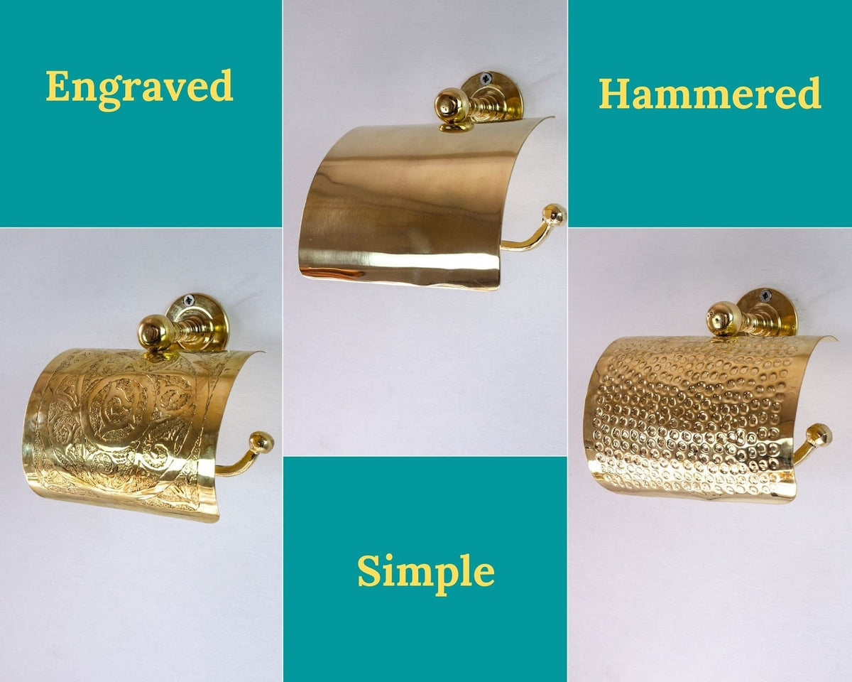 Solid Brass Toilet Paper Holder With Sliding Cover | Bathroom Tissue Holder - Insideast