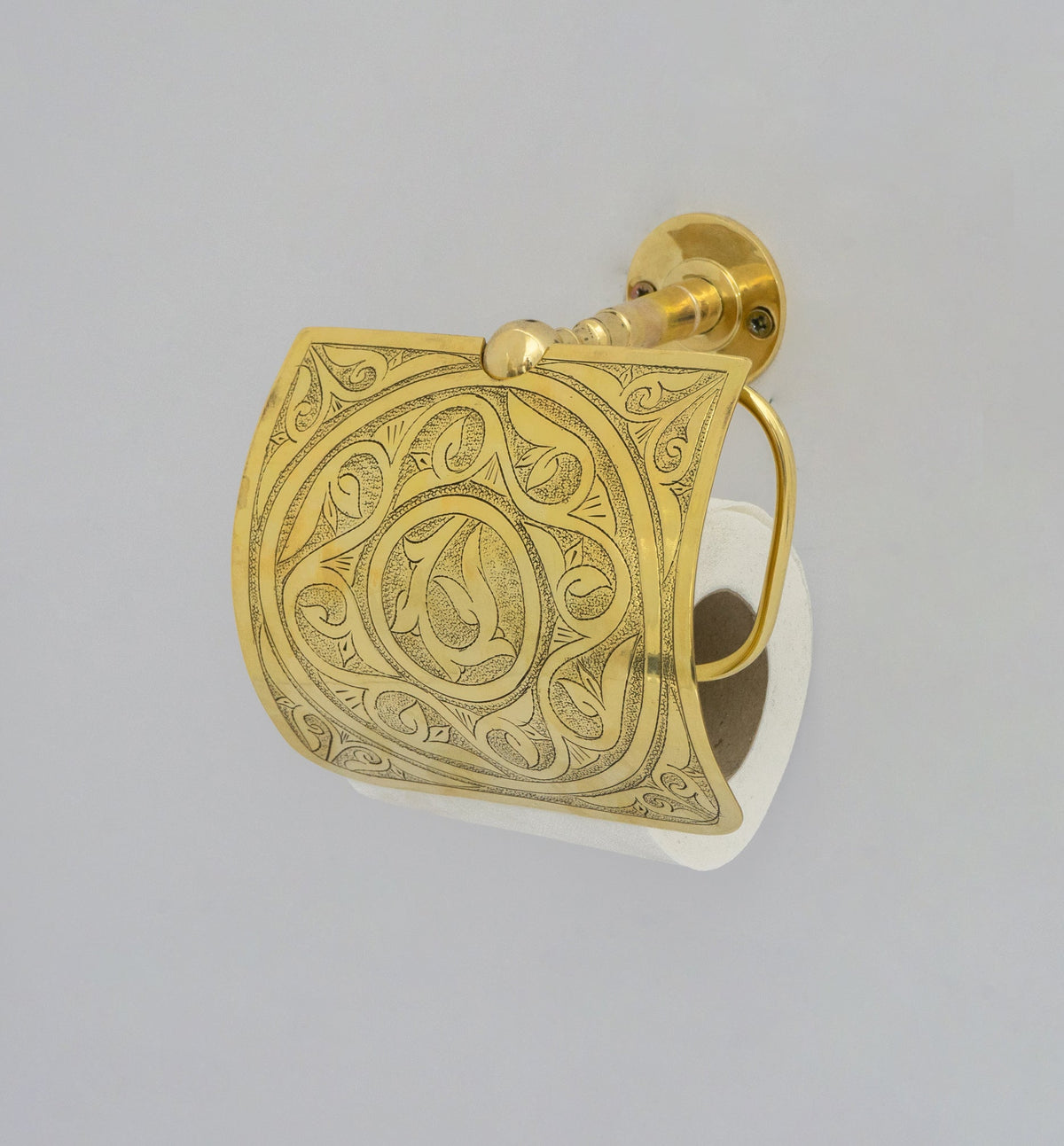 Solid Brass Toilet Paper Holder With Sliding Cover | Bathroom Tissue Holder - Insideast
