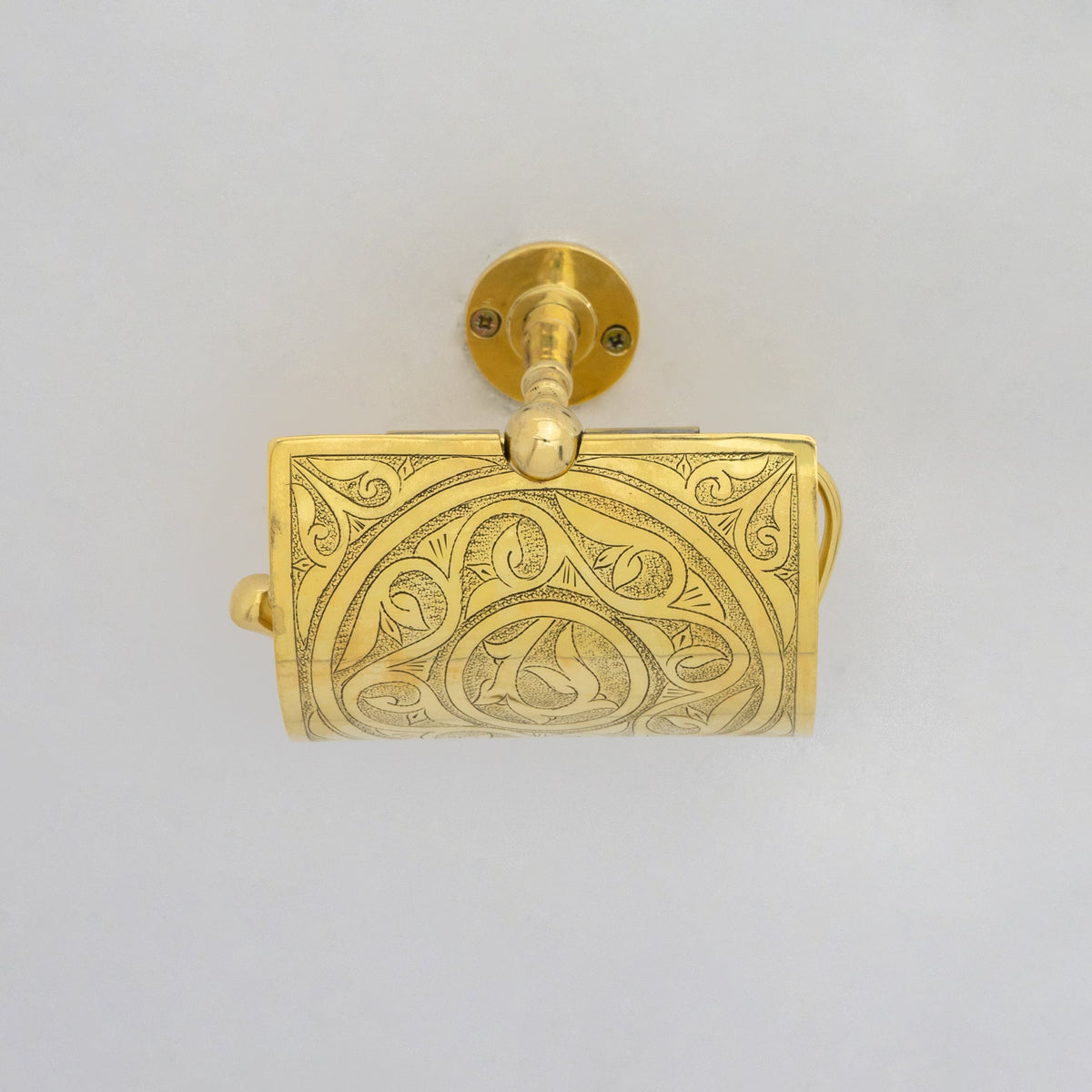 Solid Brass Toilet Paper Holder With Sliding Cover | Bathroom Tissue Holder - Insideast