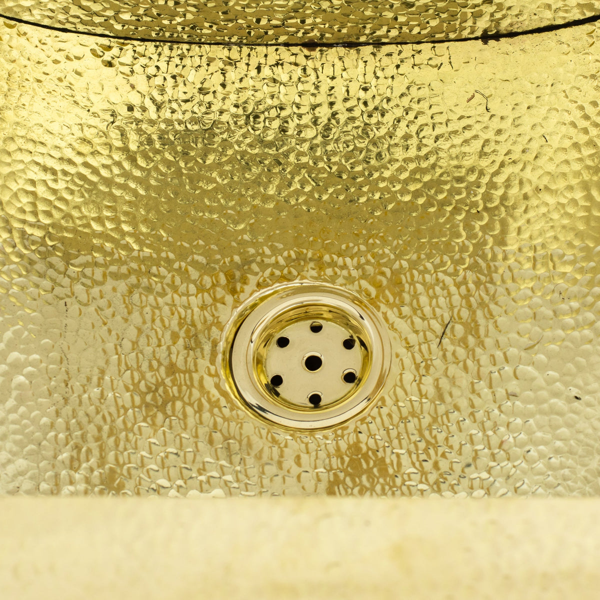 Solid Brass Undermount Bathroom Sink, Hammered Drop - in Vanity Sink With 3 - Hole Waterfall Faucet, Undermount Deep Curved Basin - Insideast