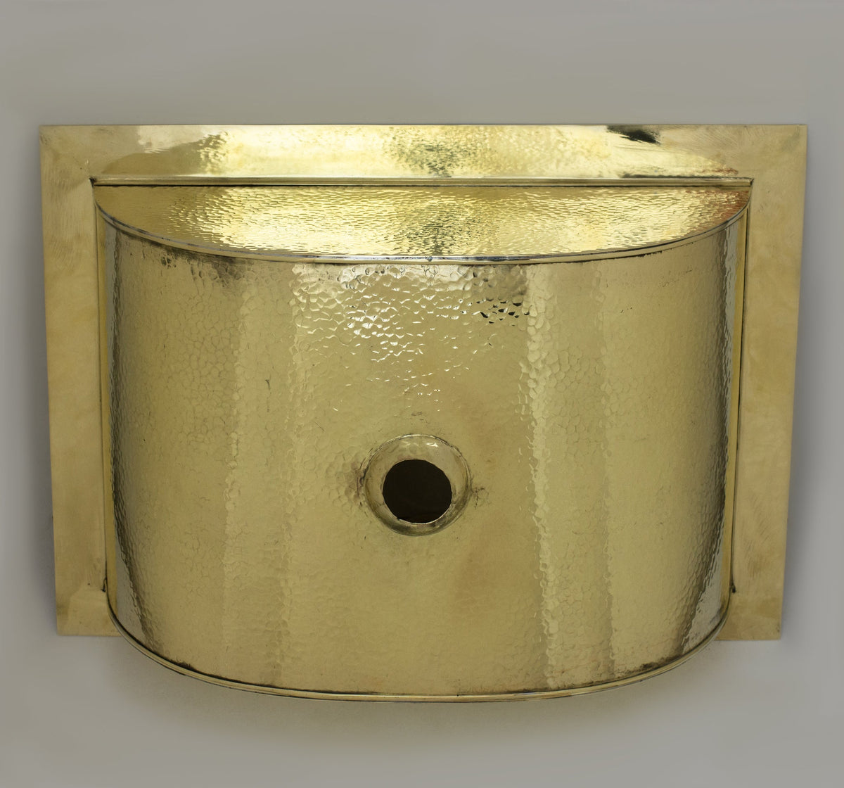 Solid Brass Undermount Bathroom Sink, Hammered Drop - in Vanity Sink With 3 - Hole Waterfall Faucet, Undermount Deep Curved Basin - Insideast