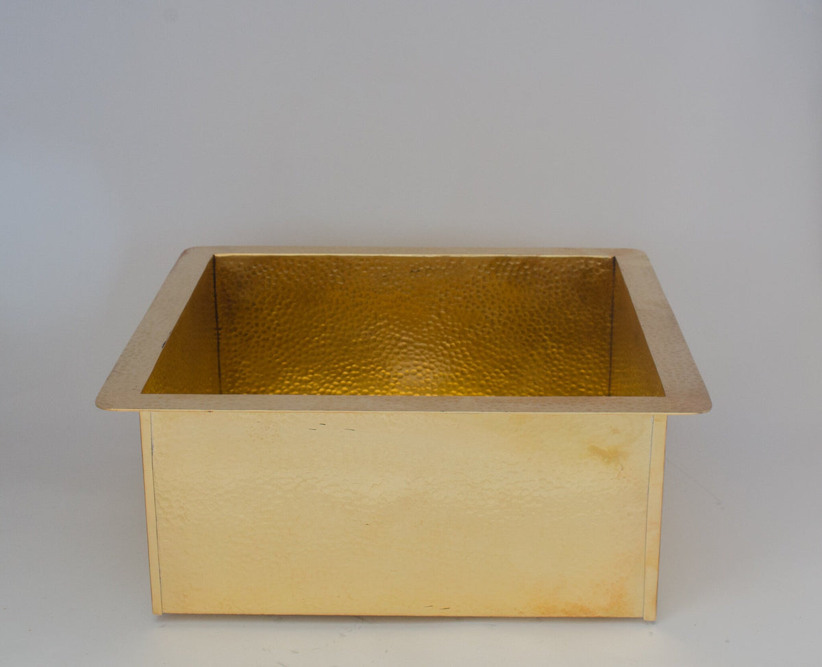 Solid Brass Undermount Hammered Sink | Kitchen Bar Sink - Insideast