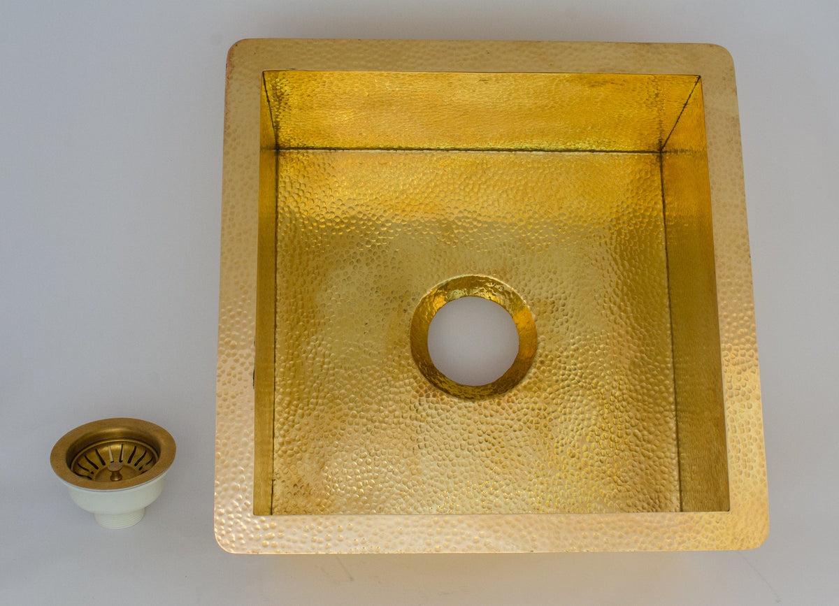 Solid Brass Undermount Hammered Sink | Kitchen Bar Sink - Insideast