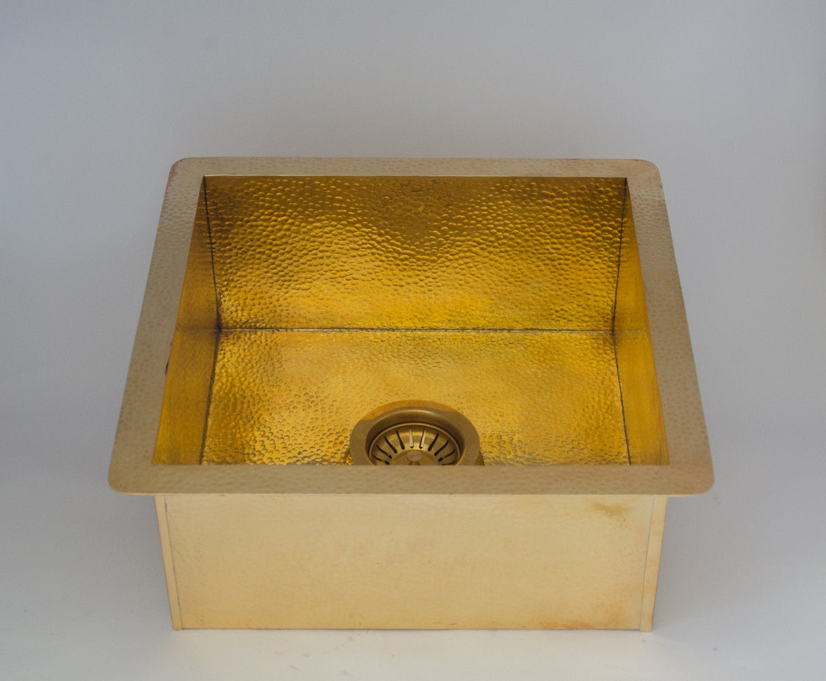 Solid Brass Undermount Hammered Sink | Kitchen Bar Sink - Insideast