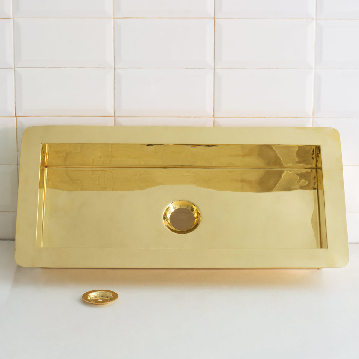 Solid Brass Undermount Rectangular Sink, Single Bowl Kitchen Sink, Compact Sink - Insideast