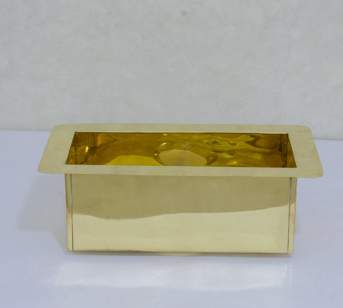 Solid Brass Undermount Sink | Compact Rectangular Small Kitchen Sink | With Strainer - Insideast