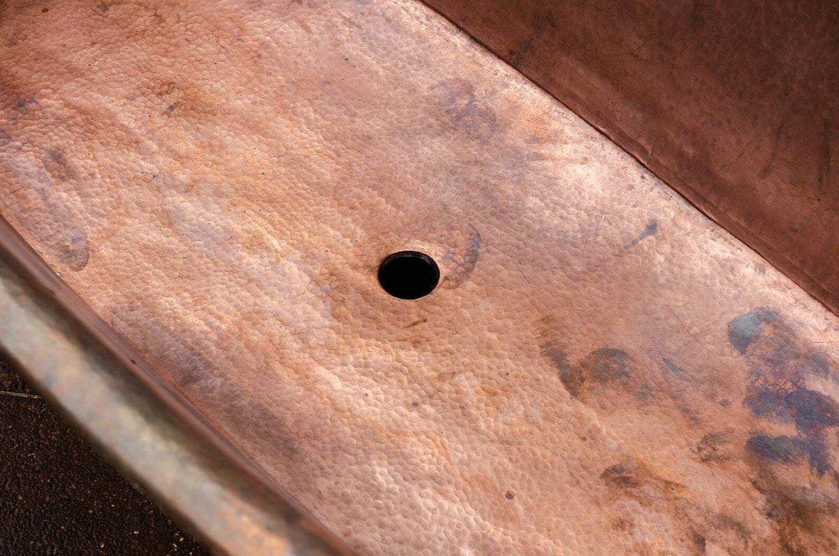 Solid Copper Bathtub | Vintage Freestanding Hammered Tub | Customized Tub - Insideast