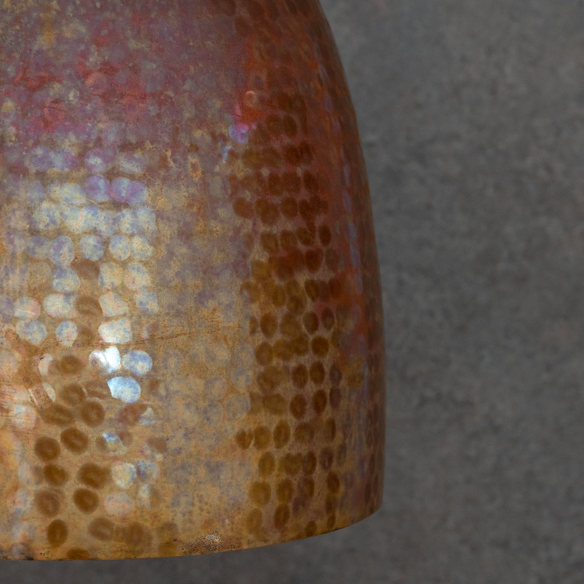 Solid Copper Tall Capsule Pendant – Hand - Hammered Slim Moroccan Cylinder Light - Insideast