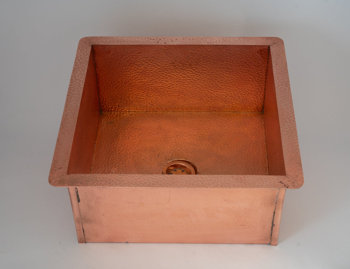 Solid Copper Undermount Hammered Sink | Kitchen Sink - Island Sink - Outdoor Sink - Insideast