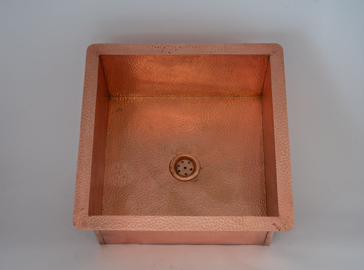 Solid Copper Undermount Hammered Sink | Kitchen Sink - Island Sink - Outdoor Sink - Insideast
