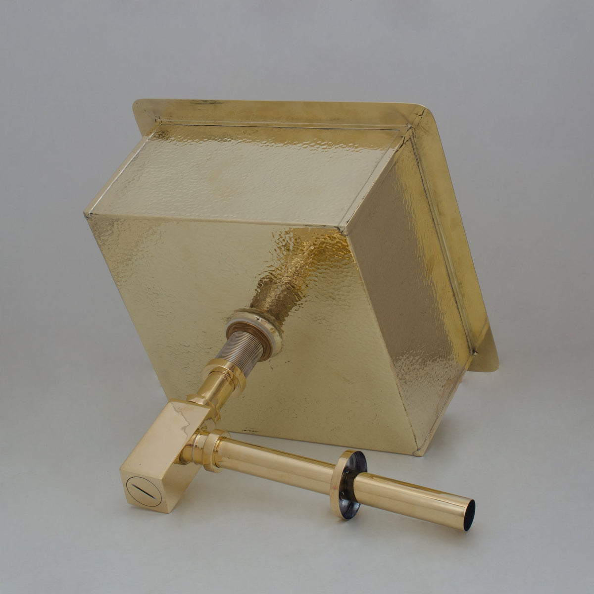 Solid Unlacquered Brass P - trap and Sink Stopper, Push Up Button, Pop Up Drain, Brass Water Trap - Insideast