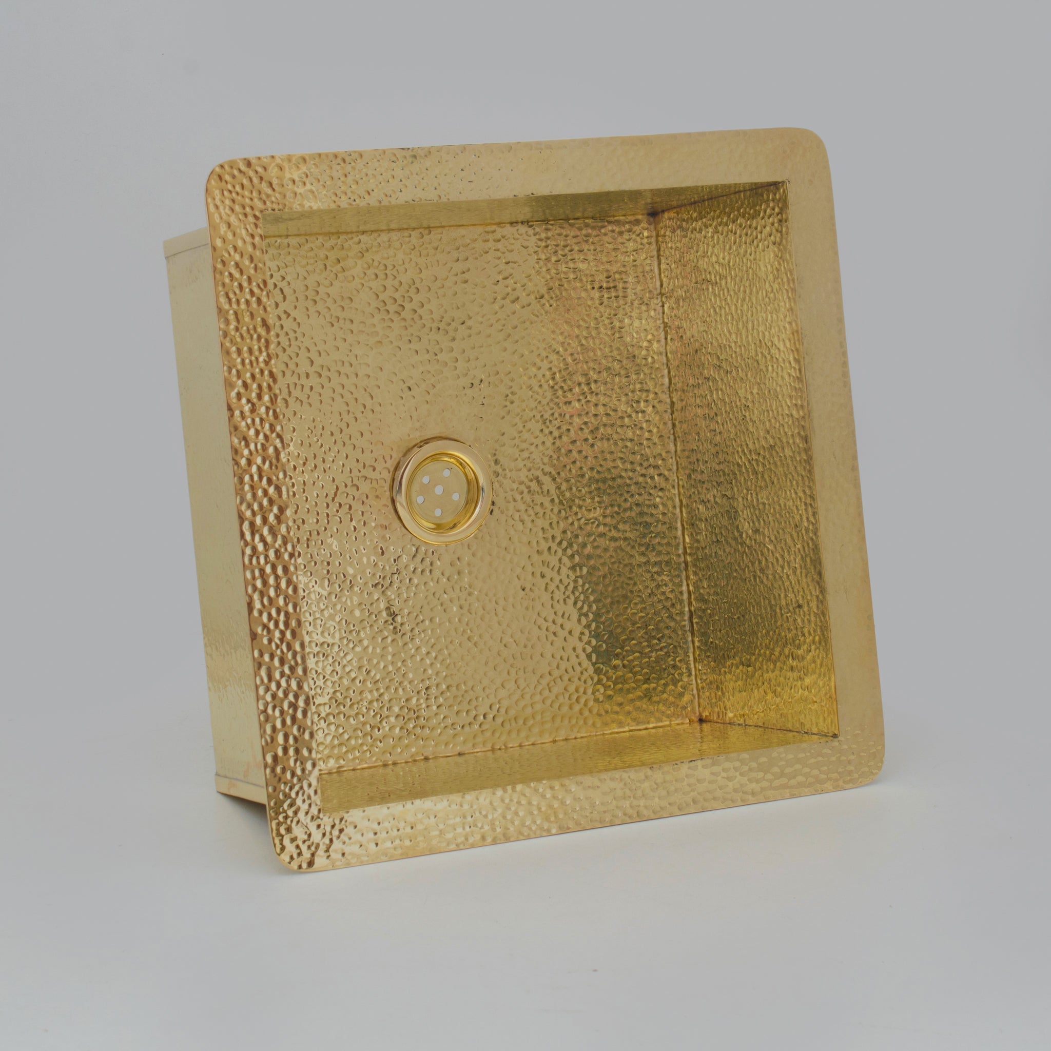 Solid Unlacquered Brass Undermount Hammered Sink