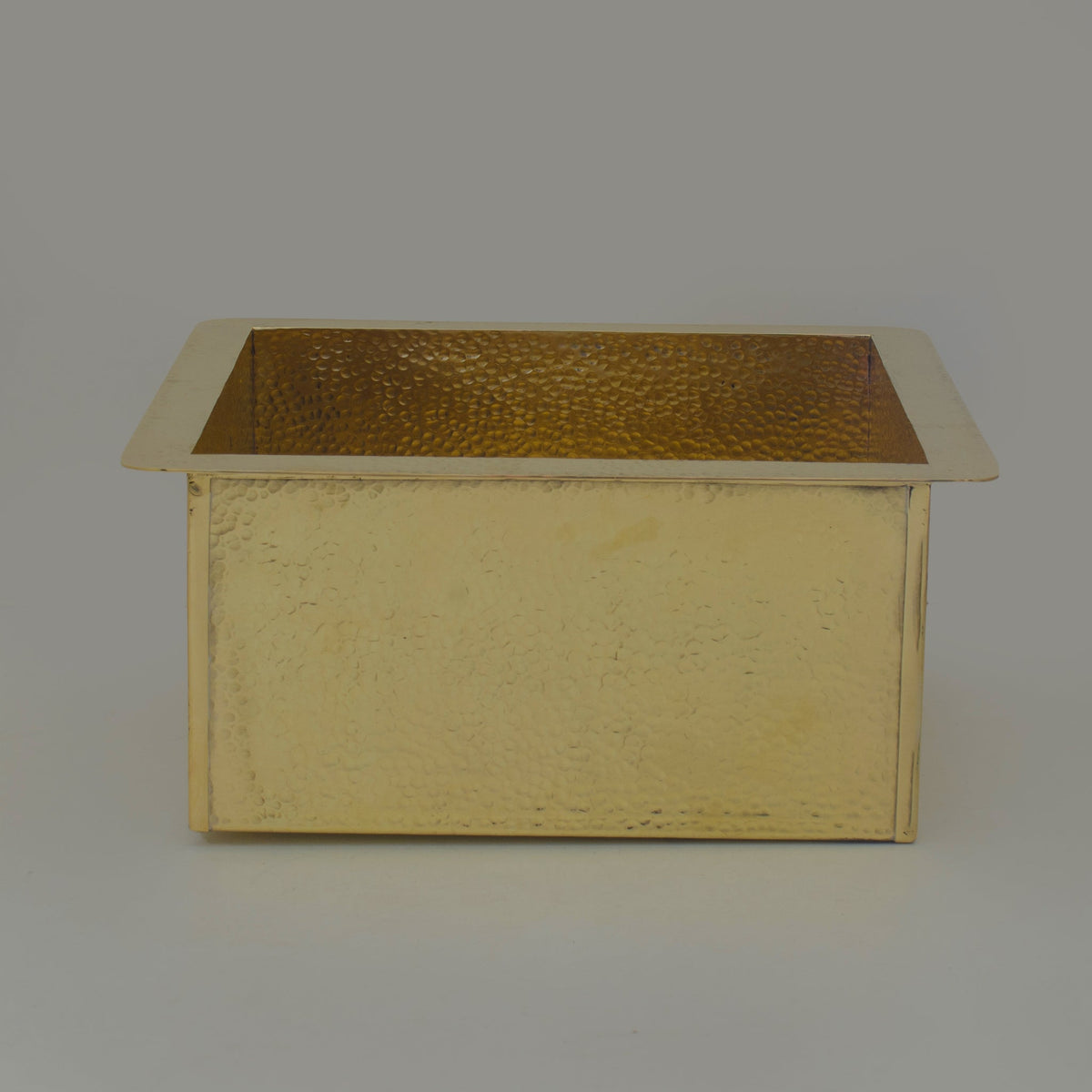 Solid Unlacquered Brass Undermount Hammered Sink, Kitchen Bar Sink - Insideast