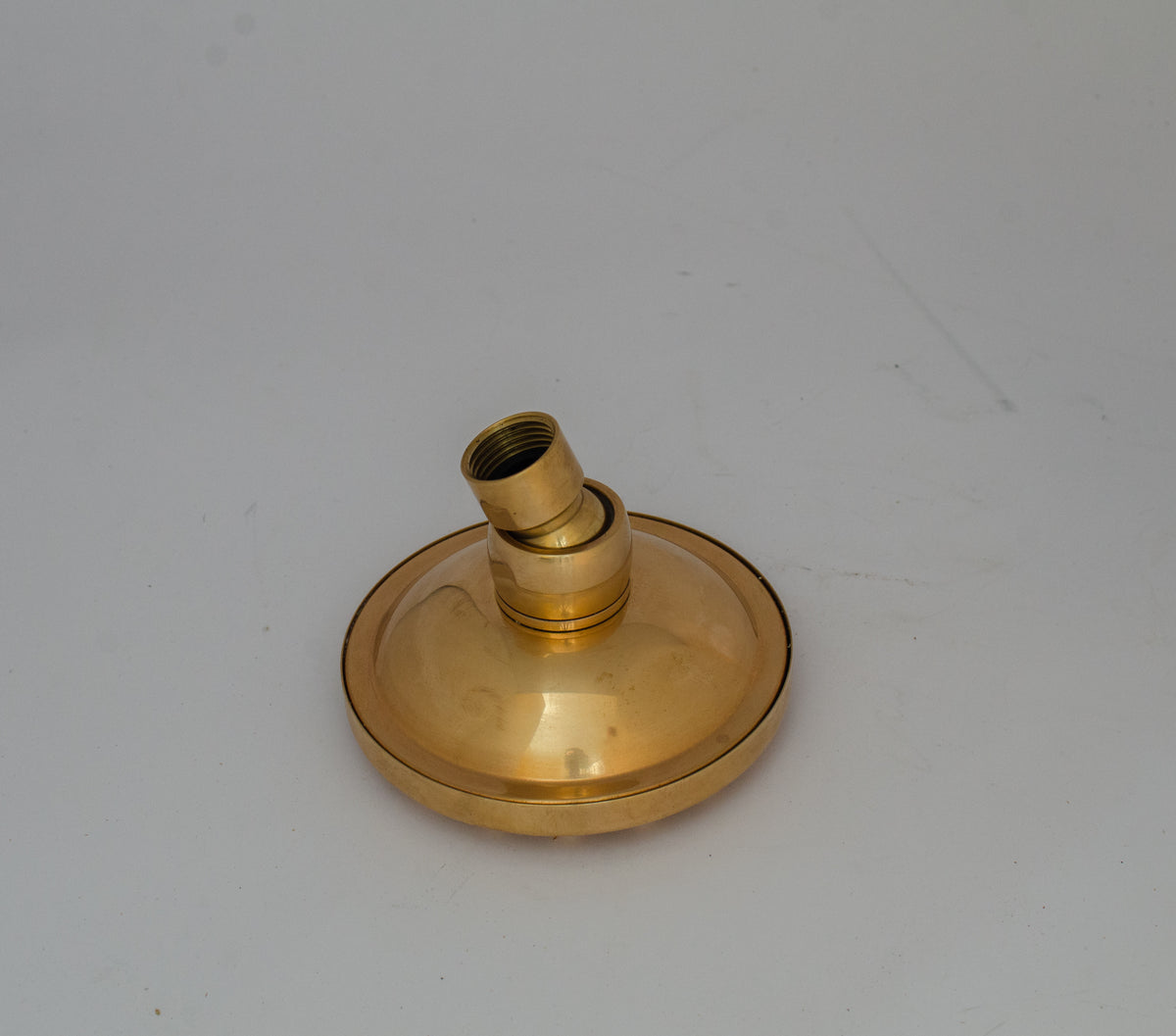 Unlacquered Solid Brass Swiveling Shower Head, Adjustable Rainfall Shower Head for Vintage Bathrooms