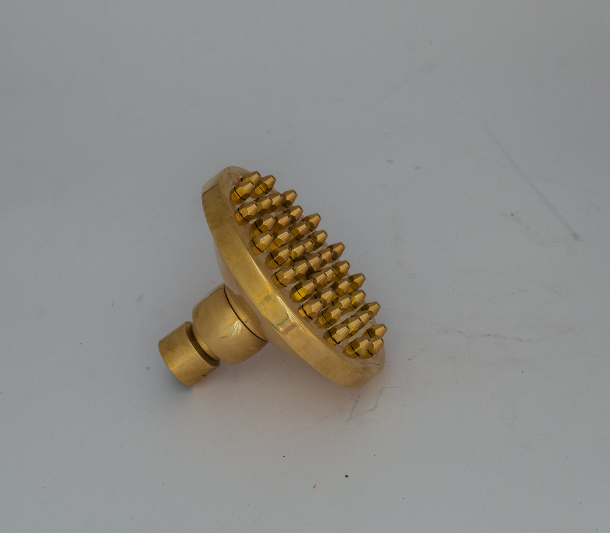 Unlacquered Solid Brass Swiveling Shower Head, Adjustable Rainfall Shower Head for Vintage Bathrooms