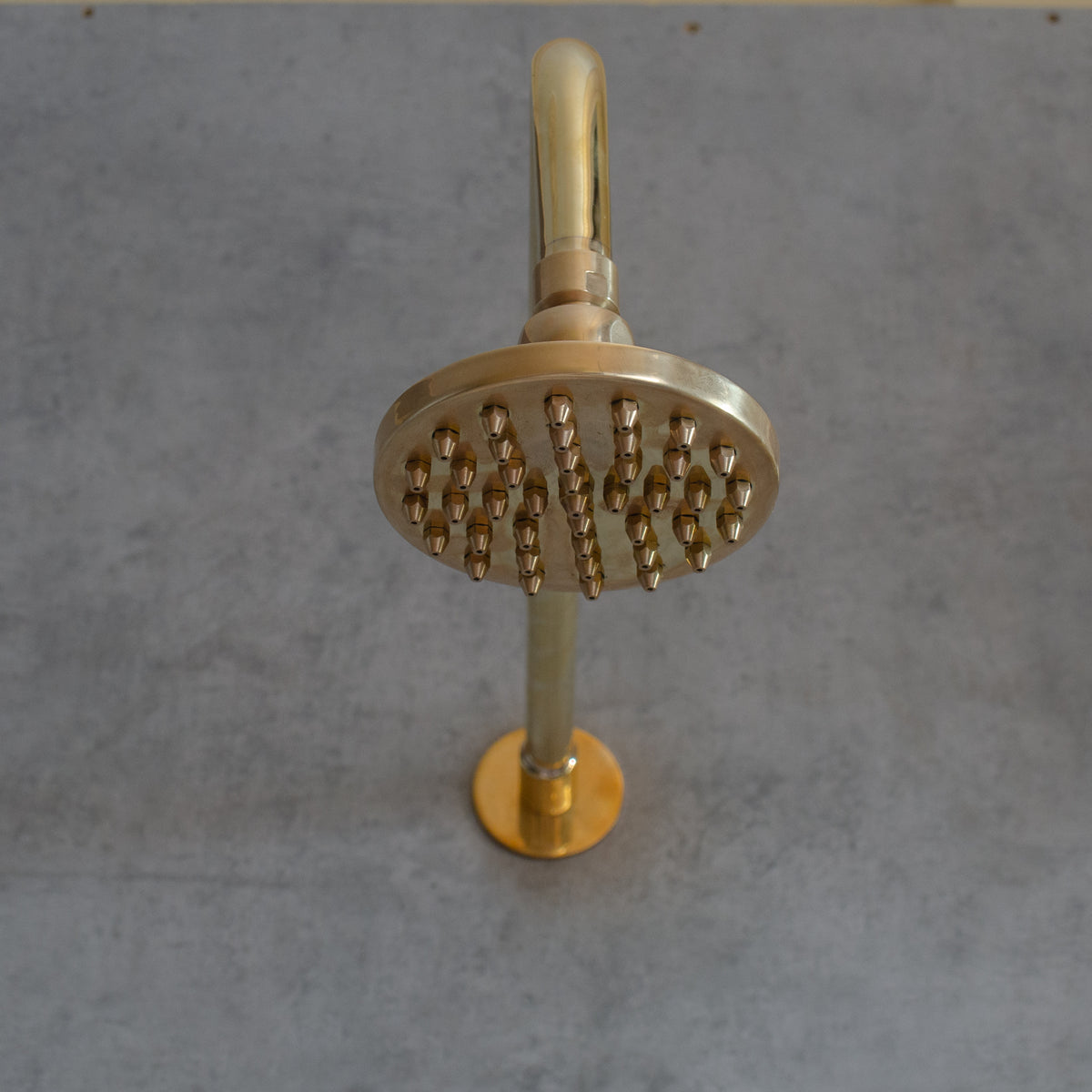 Unlacquered Solid Brass Swiveling Shower Head, Adjustable Rainfall Shower Head for Vintage Bathrooms