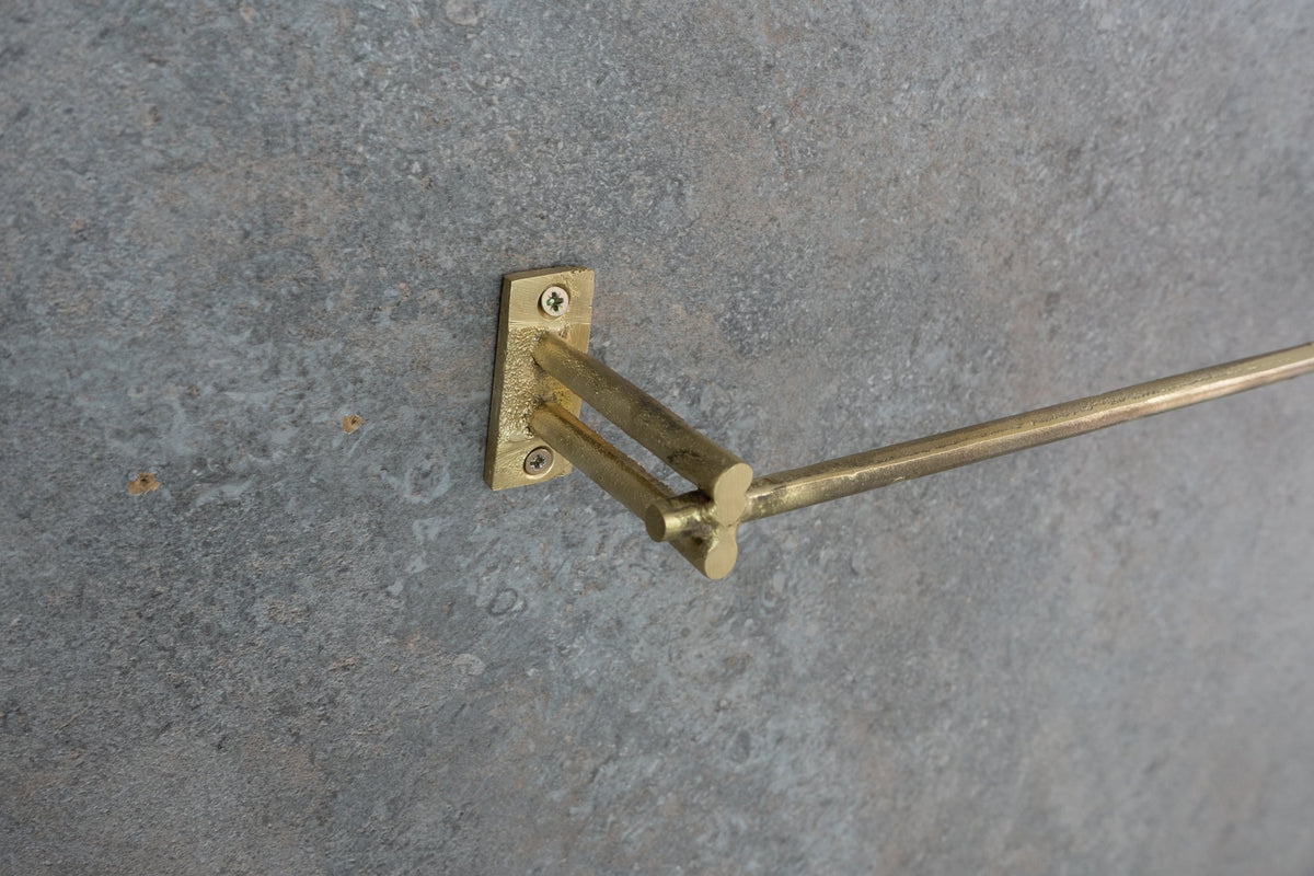 Unfinished Brass Towel Bar Holder | Bathroom Towel Hanger - Insideast
