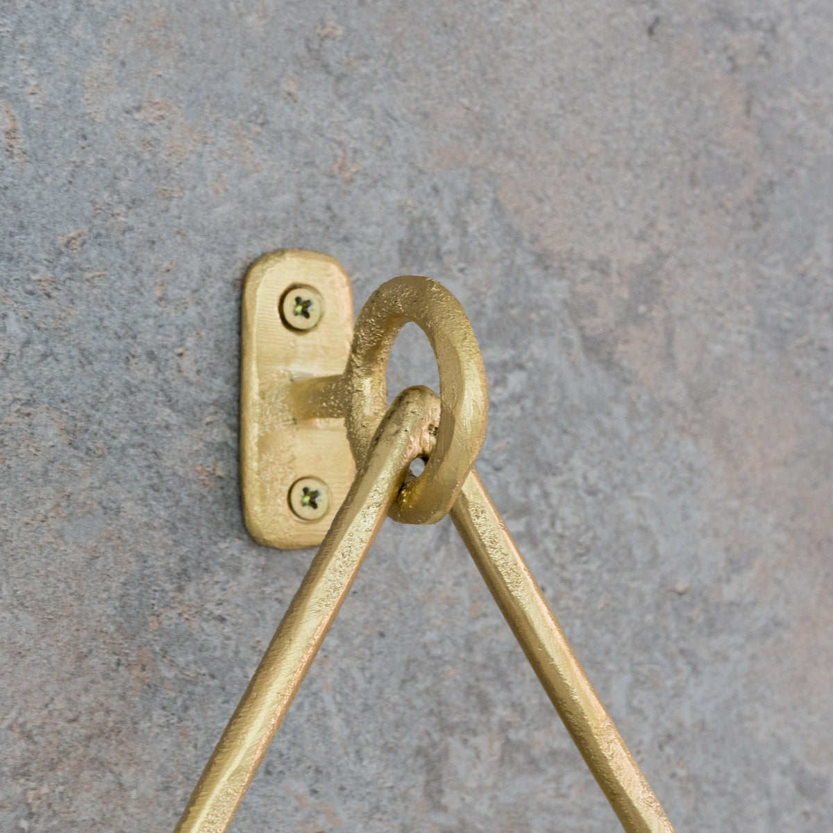 Unfinished Solid Brass Towel Ring, Sand Casted - Insideast