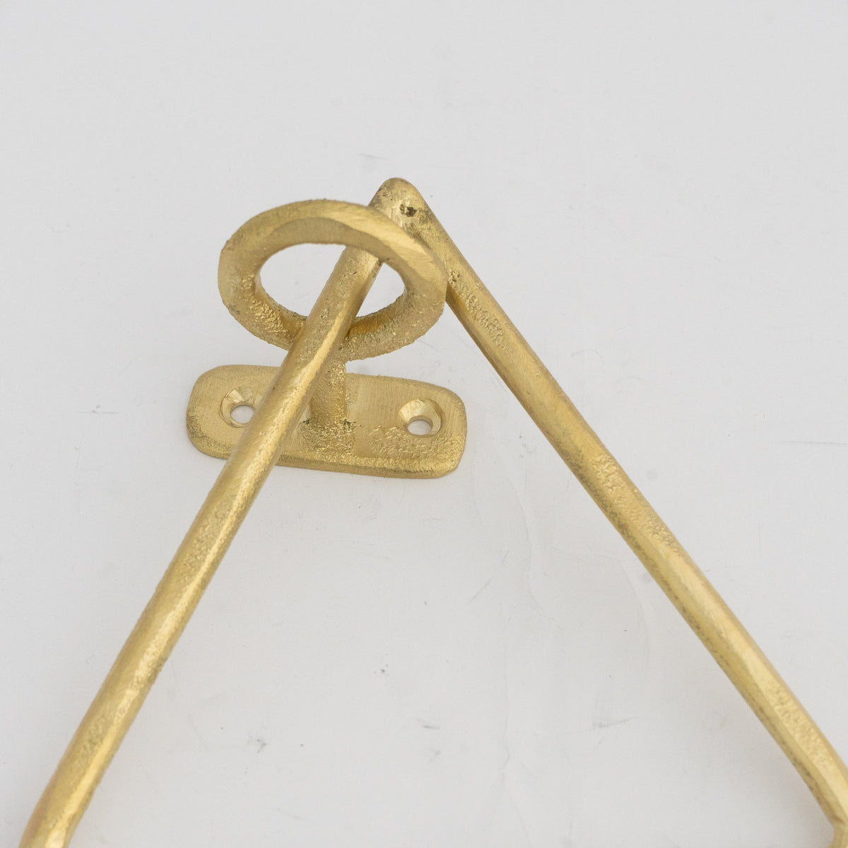 Unfinished Solid Brass Towel Ring, Sand Casted - Insideast