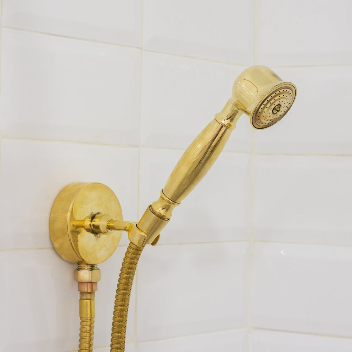 Unlacquered Brass 2 - Outlet Shower, Ceiling Shower System, Overhead Shower With Handheld, Ceiling Mount Showerhead And Hand Shower - Insideast