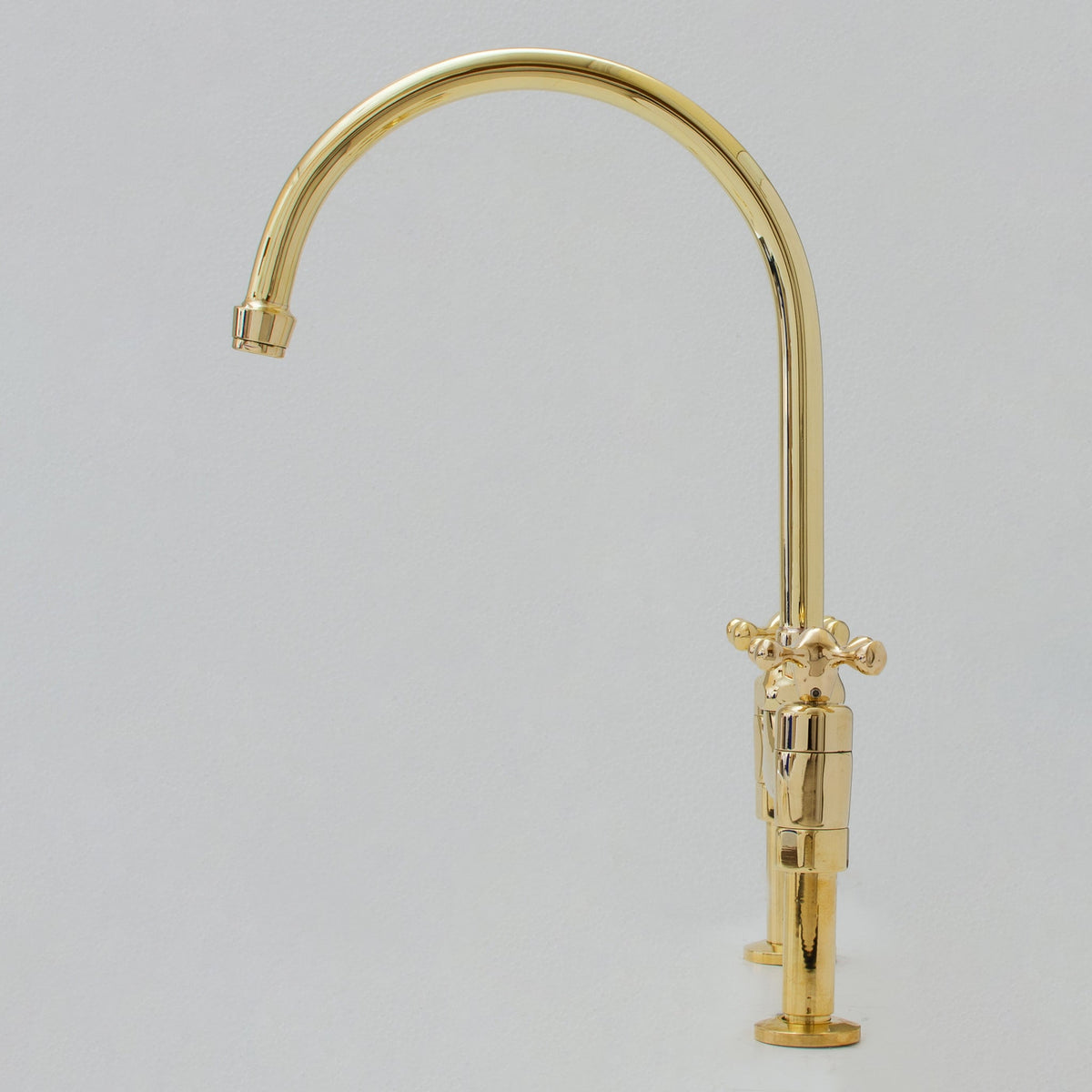 Unlacquered Brass Bridge Faucet 8" Widespread Kitchen Faucet - Insideast