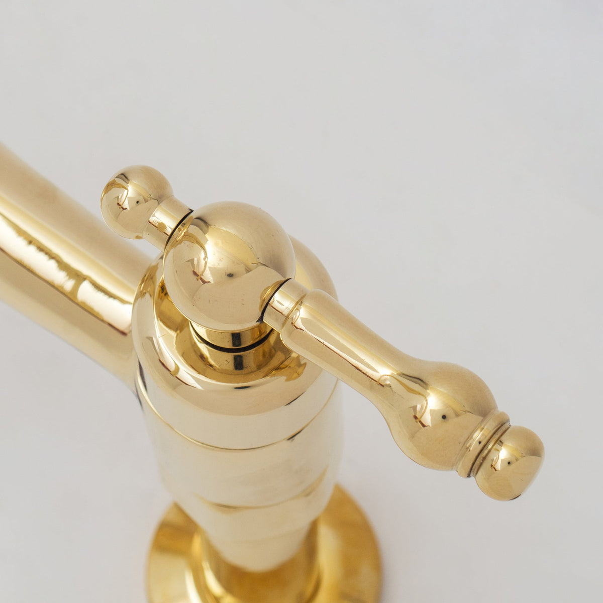 Unlacquered Brass Bridge Faucet 8" Widespread Kitchen Faucet - Insideast