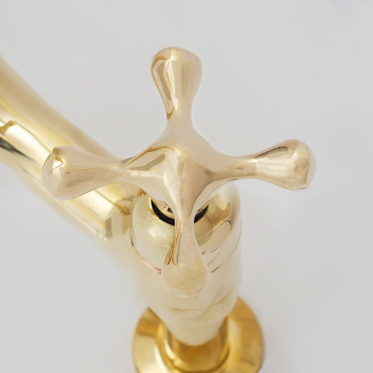 Unlacquered Brass Bridge Faucet 8" Widespread Kitchen Faucet - Insideast