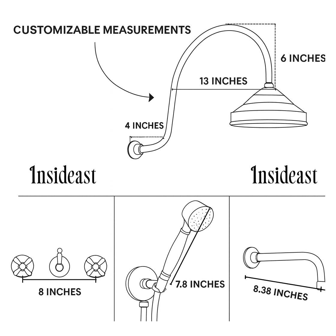 Shower Dimensions Diagram