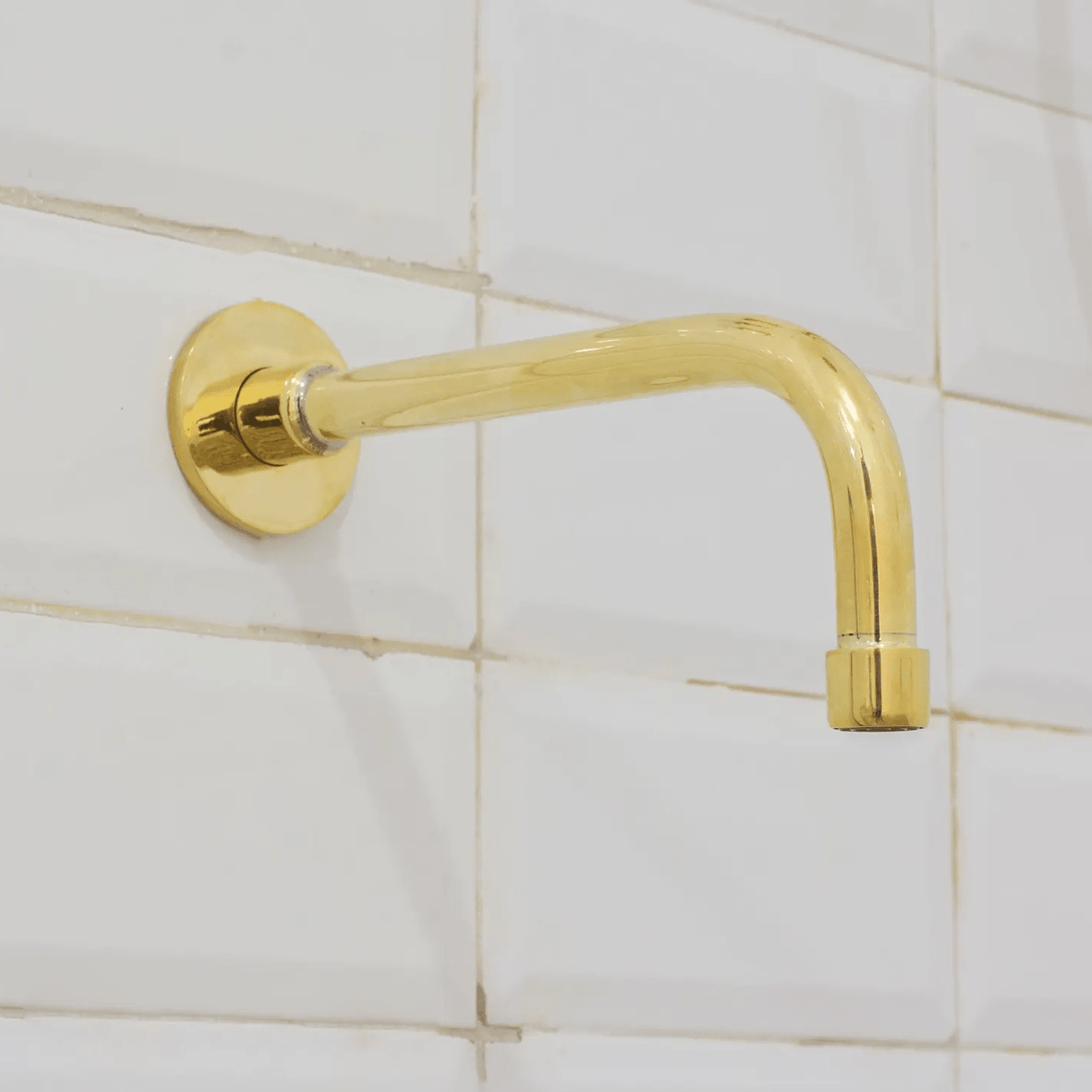 Unlacquered Brass Ceiling Shower System, 2 - Outlet Shower, Overhead Shower With Tub Filler, Ceiling Mount Showerhead with Tub Faucet - Insideast