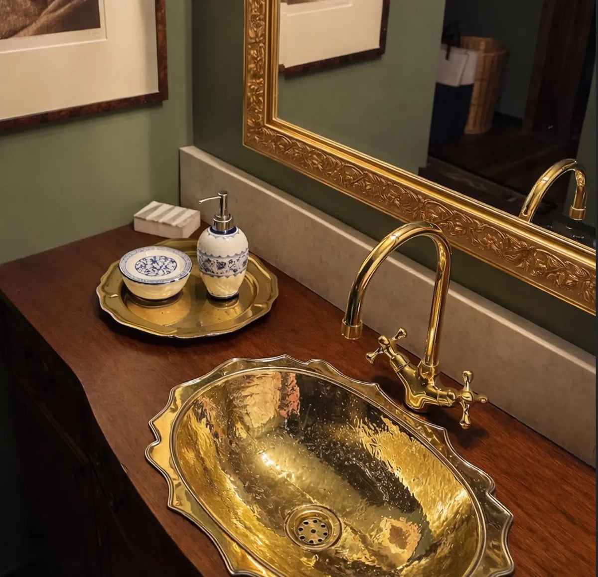 Unlacquered Brass Compact Faucet | Single Hole Bathroom Sink Faucet - Insideast