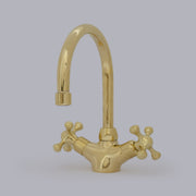 Unlacquered Brass Compact Faucet | Single Hole Bathroom Sink Faucet - Insideast