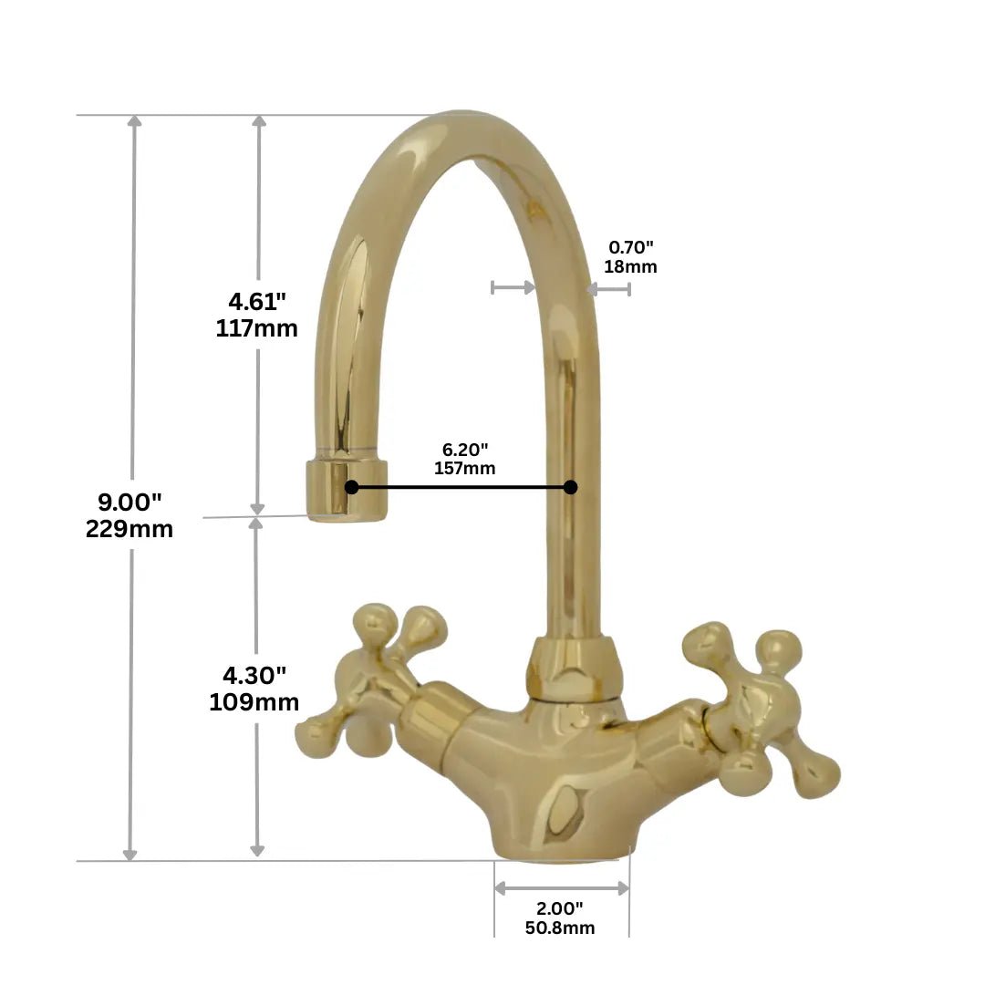 Unlacquered Brass Compact Faucet | Single Hole Bathroom Sink Faucet - Insideast