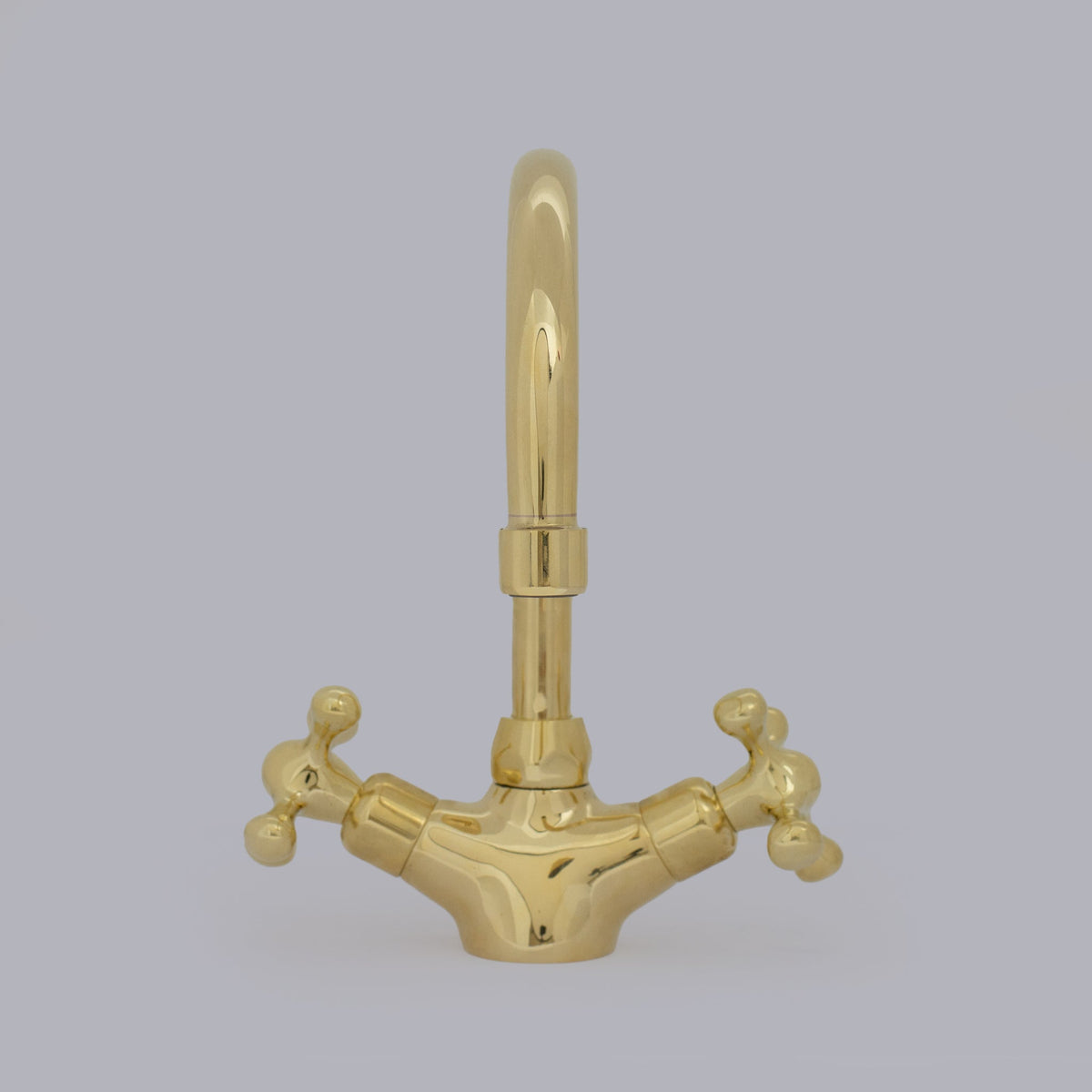 Unlacquered Brass Compact Faucet | Single Hole Bathroom Sink Faucet - Insideast