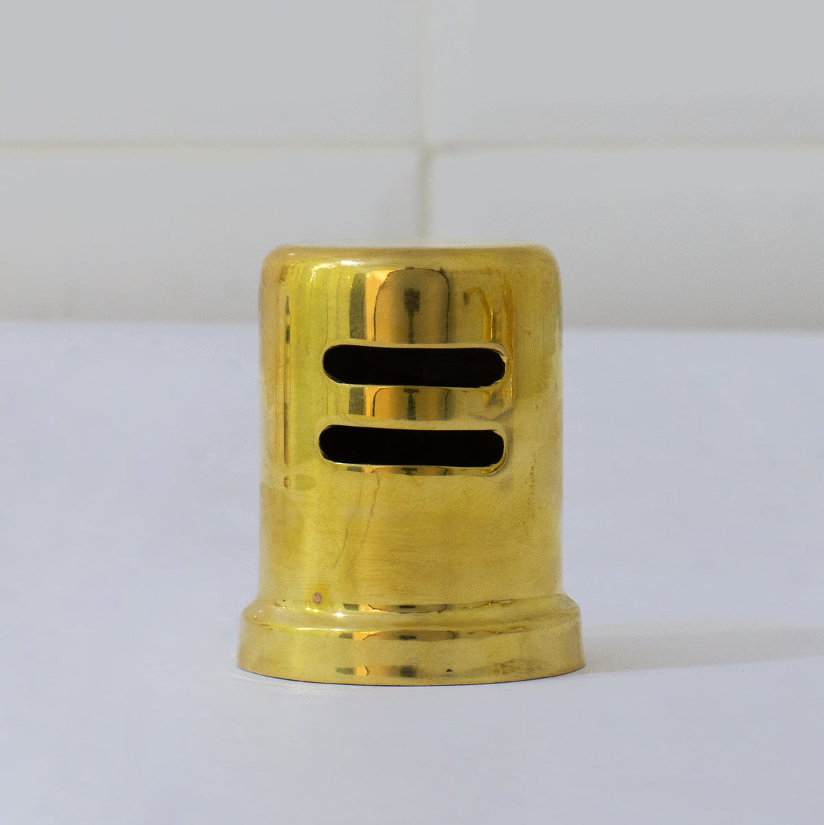 Unlacquered Brass Dishwasher Air Gap Cover | Skirted Cap - Insideast