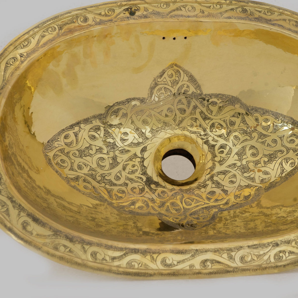 Unlacquered Brass Drop - in Sink | Bathroom Oval Sink - Insideast