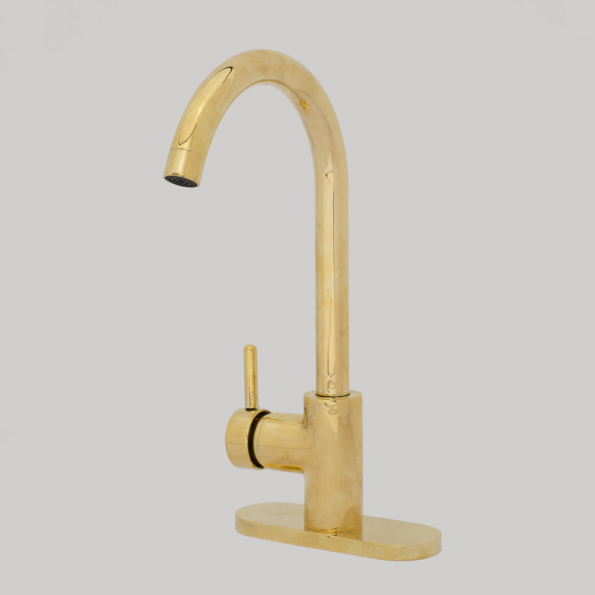 Unlacquered Brass Kitchen Faucet, Island Faucet, Antique Brass Sink Mixer Tap - Insideast