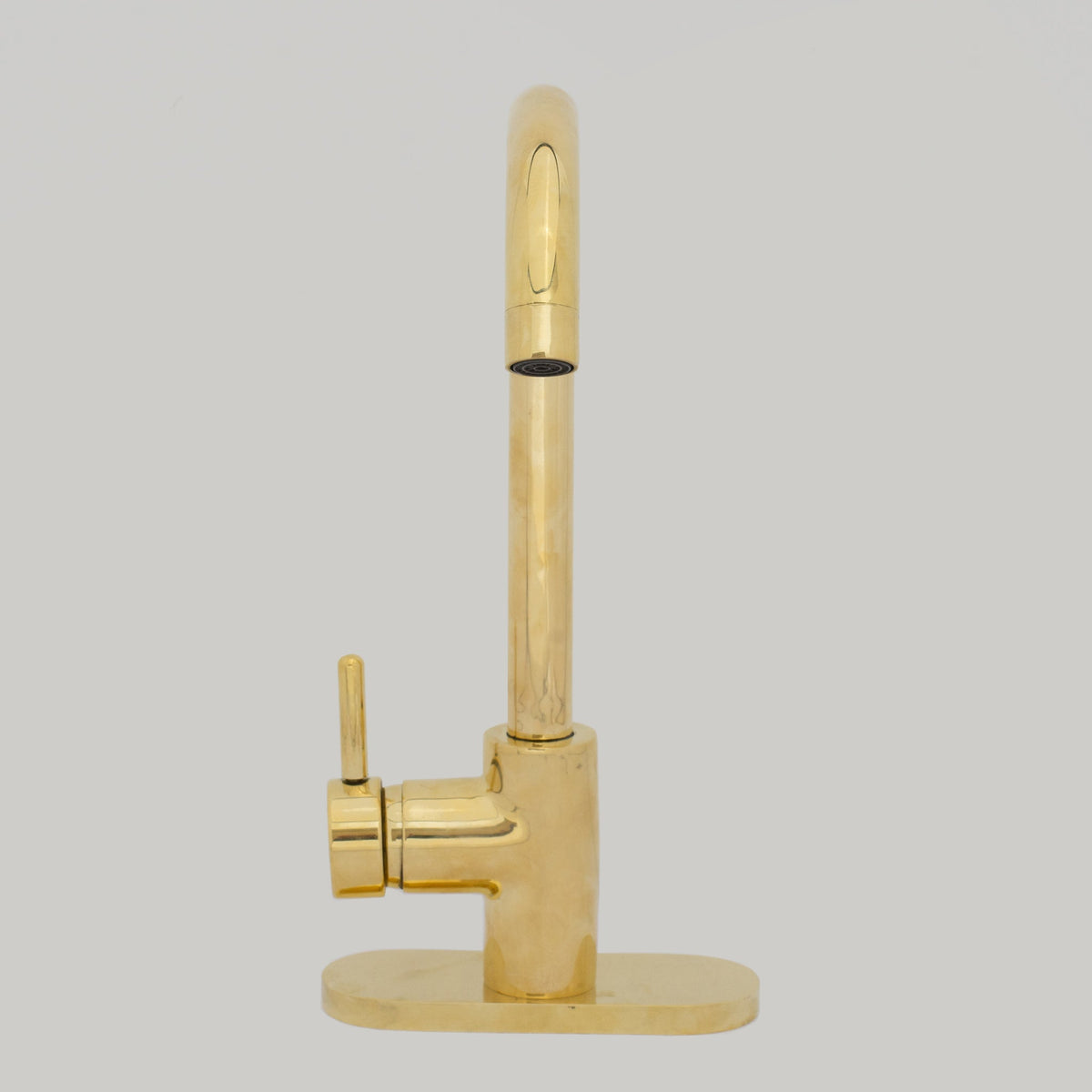 Unlacquered Brass Kitchen Faucet, Island Faucet, Antique Brass Sink Mixer Tap - Insideast