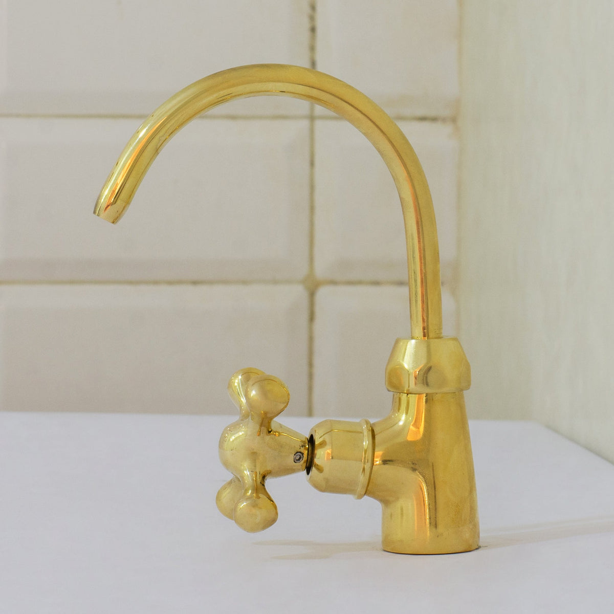 Unlacquered Brass Kitchen Water Dispenser, Cold Water Faucet, Water Filter Faucet, Small Sink Faucet - Insideast