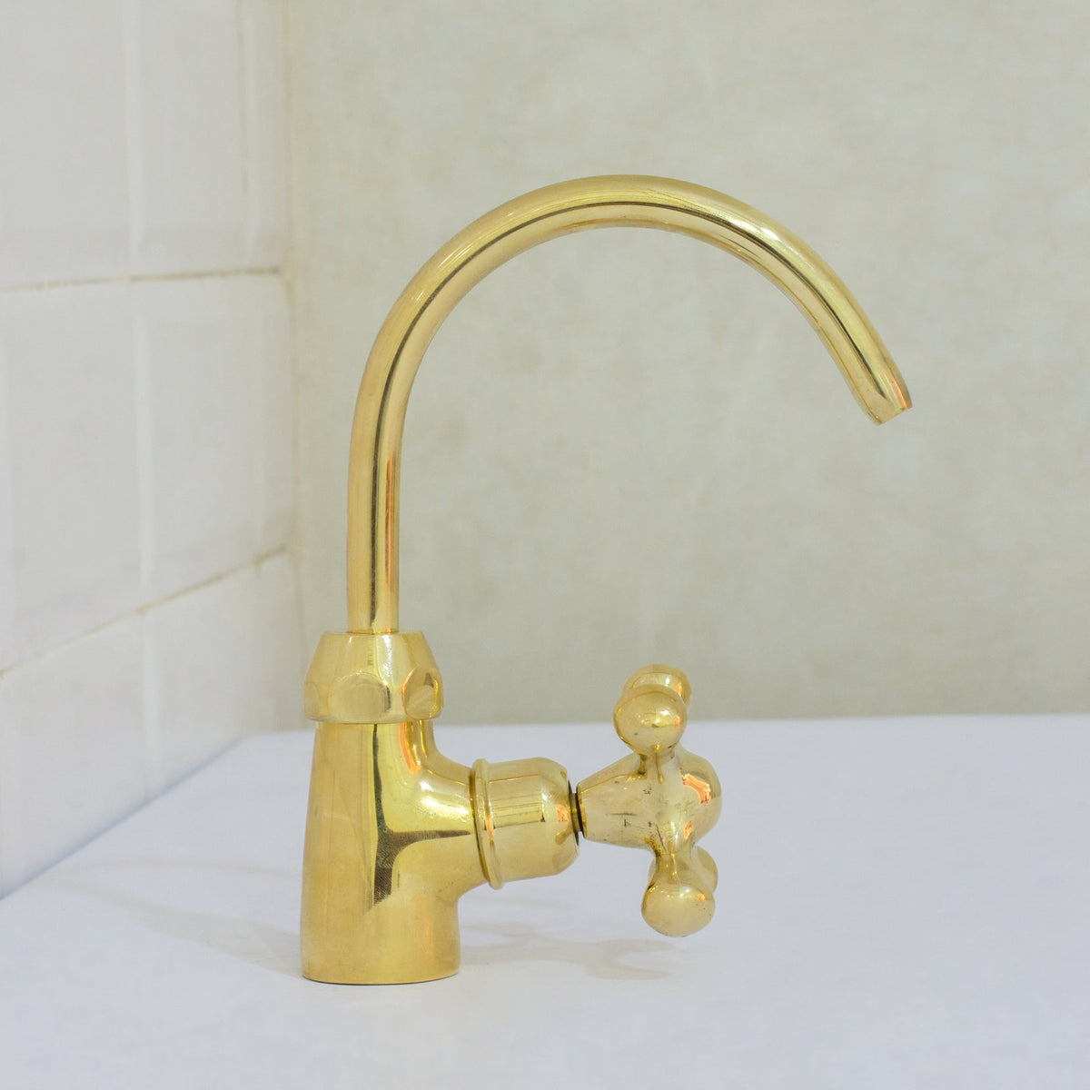 Unlacquered Brass Kitchen Water Dispenser, Cold Water Faucet, Water Filter Faucet, Small Sink Faucet - Insideast