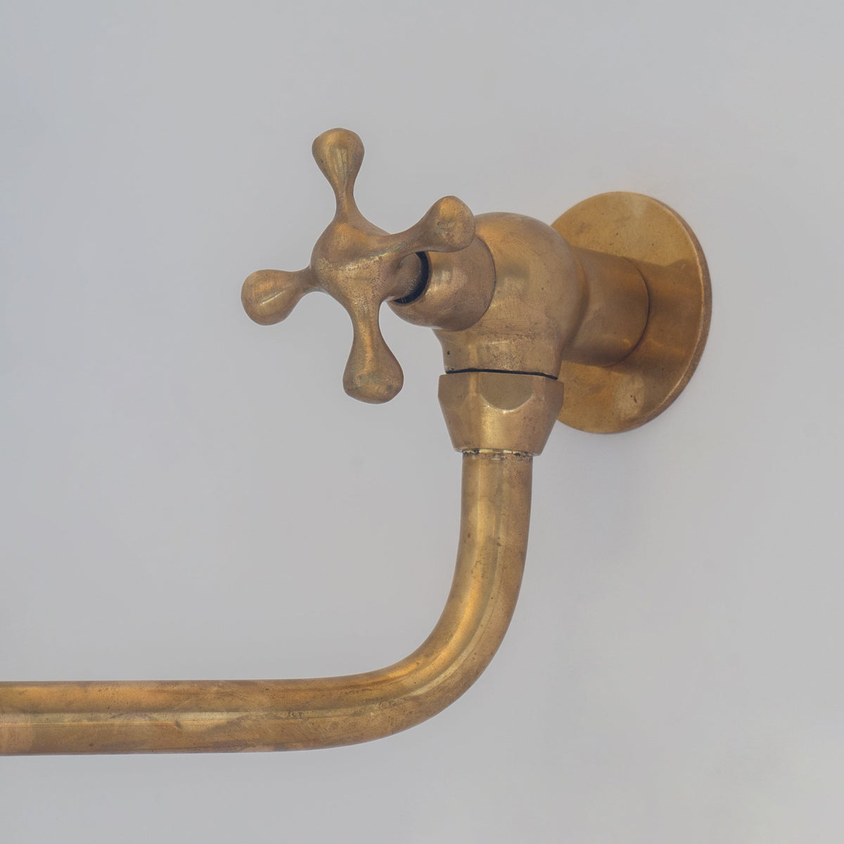 Unlacquered Brass Pot Filler | Aged Brass Stove Faucet - Insideast
