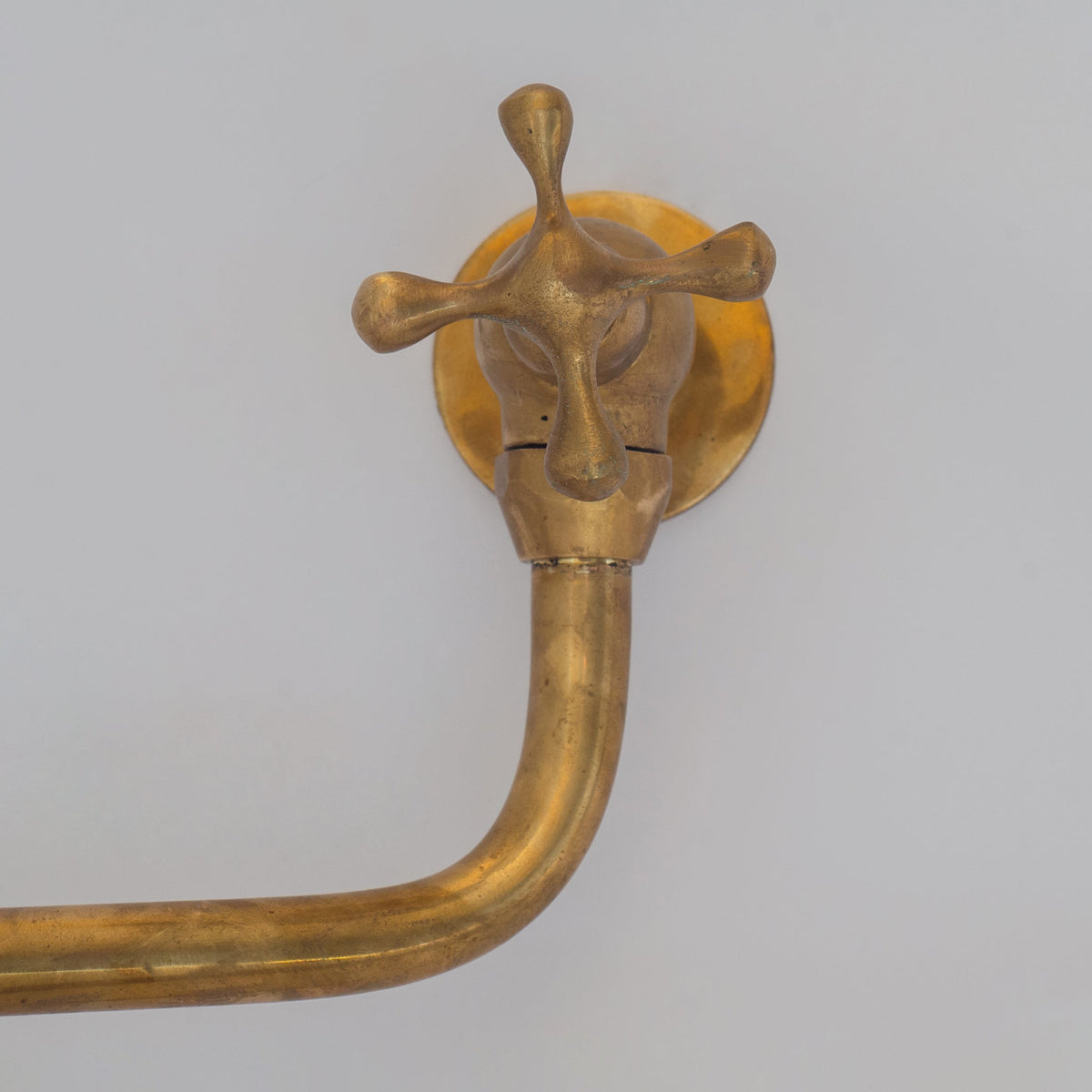 Unlacquered Brass Pot Filler | Aged Brass Stove Faucet - Insideast