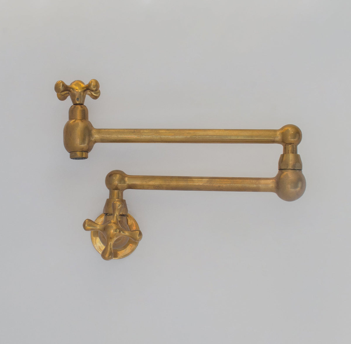 Unlacquered Brass Pot Filler, Kitchen Faucet, Aged Brass Faucet, Stove Faucet - Insideast