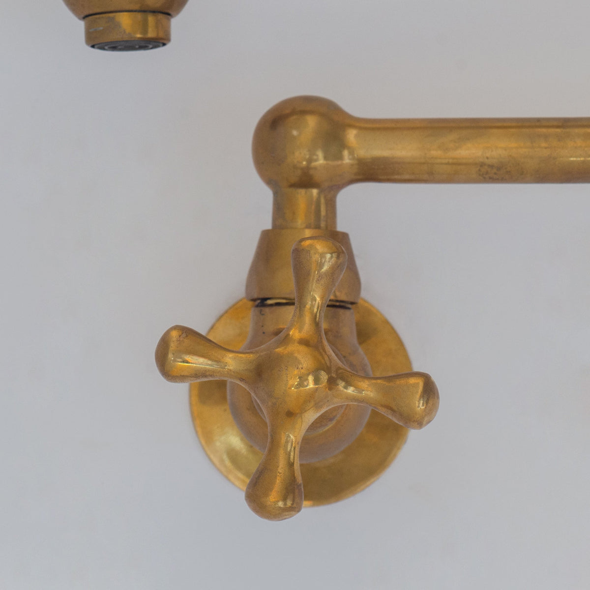 Unlacquered Brass Pot Filler, Kitchen Faucet, Aged Brass Faucet, Stove Faucet - Insideast