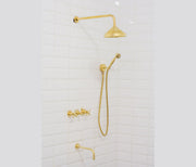 Unlacquered Brass Shower | Rain Shower Set | 3 Options - Insideast