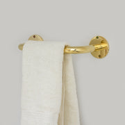 Unlacquered Brass Towel Holder, Bathroom Towel Bar, Wall Mount Towel Holder - Insideast