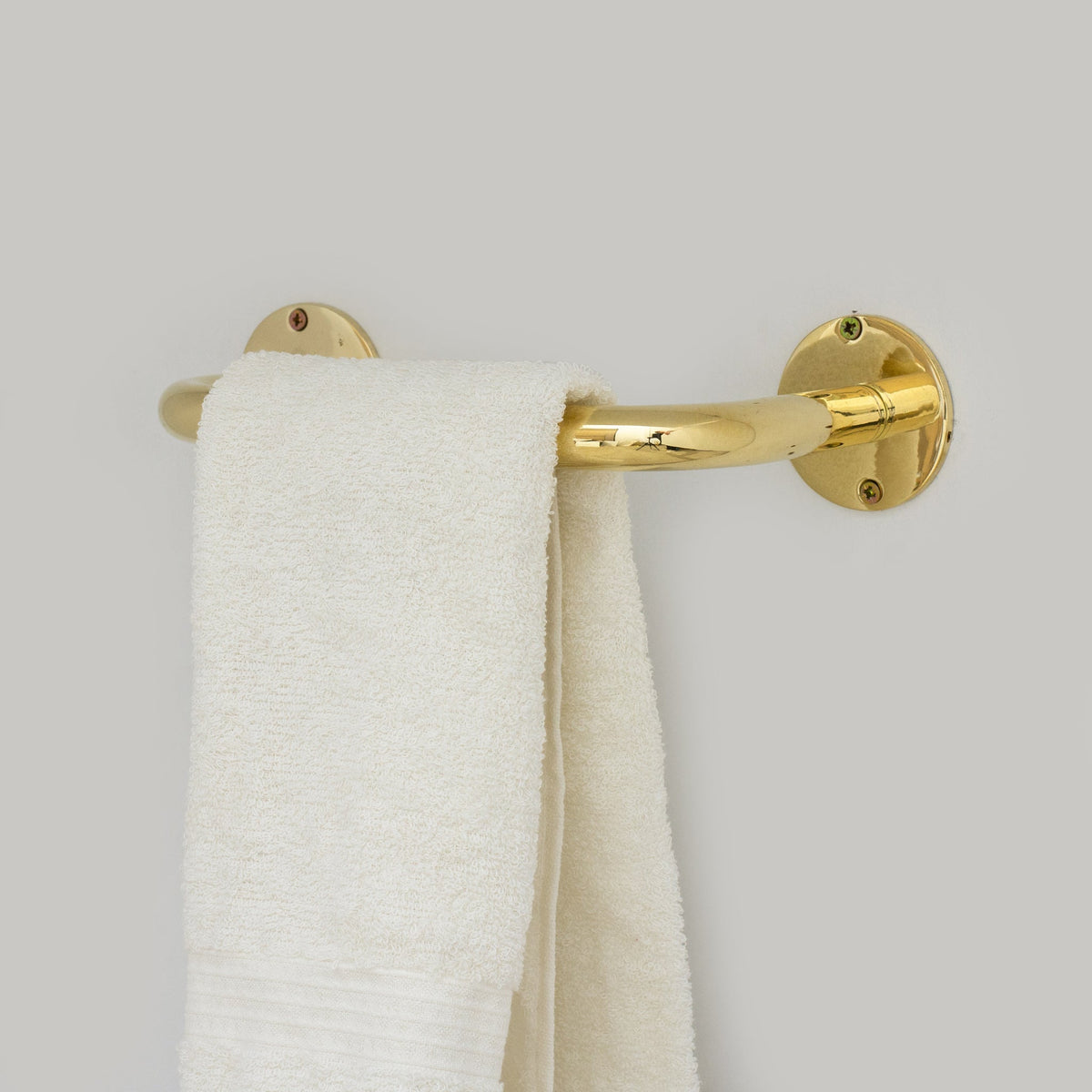 Unlacquered Brass Towel Holder, Bathroom Towel Bar, Wall Mount Towel Holder - Insideast