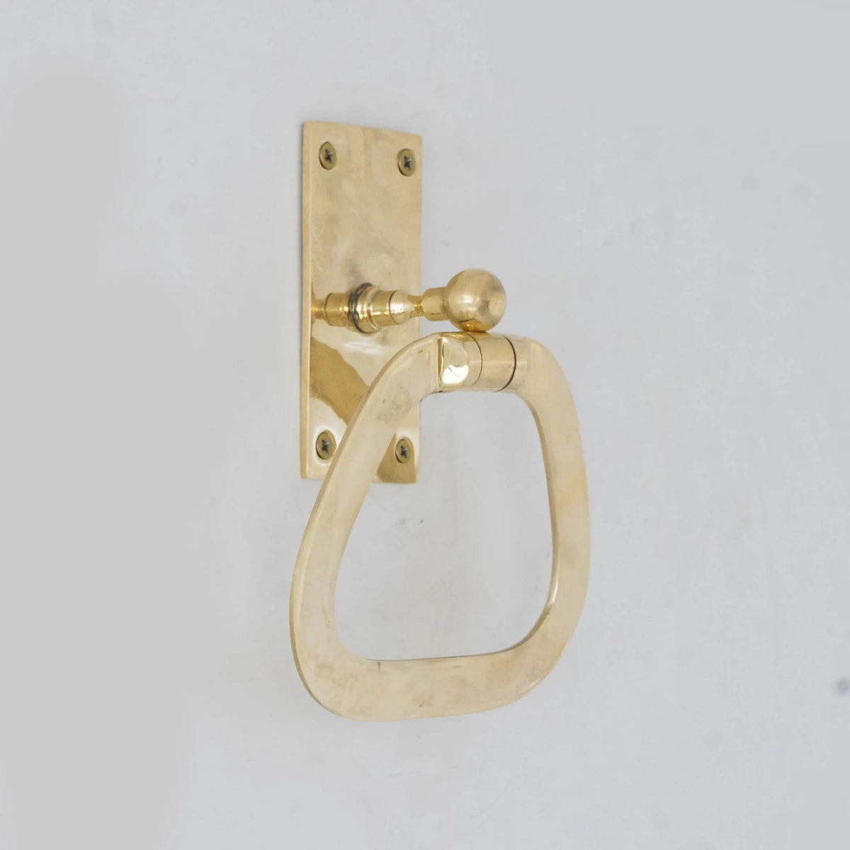 Unlacquered Brass Towel Holder, Wall - Mounted Bathroom Towel Ring - Insideast